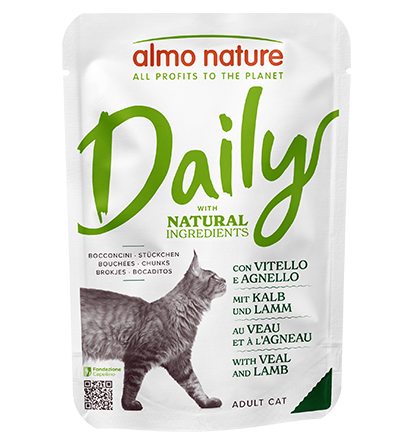 Almo Nature Daily con Vitello e Agnello 70 g – Cibo Completo per Gatti Adulti Almo Nature Daily con Vitello e Agnello 70 g – Cibo Completo per Gatti Adulti